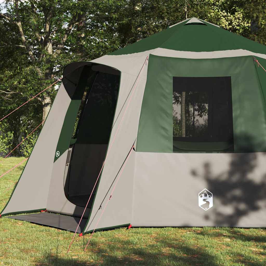Huisje Tent met dak met opslag Groen en Wit 405 x 405 x 273 cm
