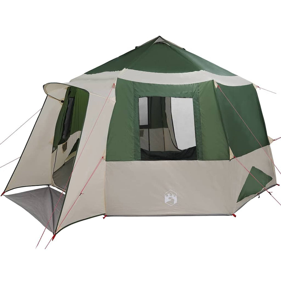Huisje Tent met dak met opslag Groen en Wit 405 x 405 x 273 cm