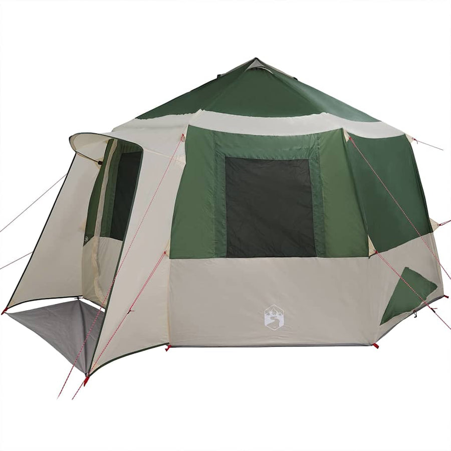 Huisje Tent met dak met opslag Groen en Wit 405 x 405 x 273 cm