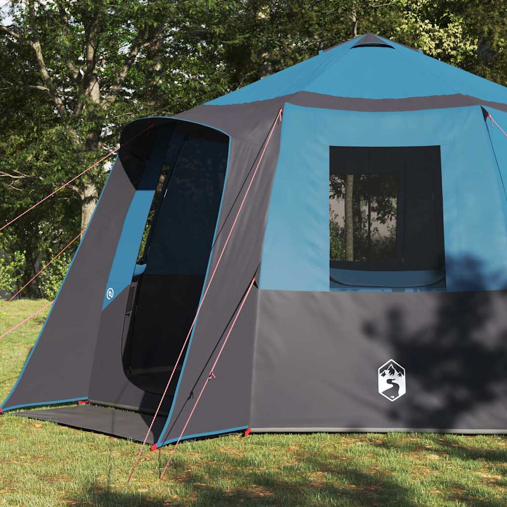Huisje Tent met dak Blauw en Grijs 405 x 405 x 273 cm