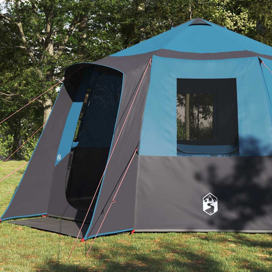 Huisje Tent met dak Blauw en Grijs 405 x 405 x 273 cm