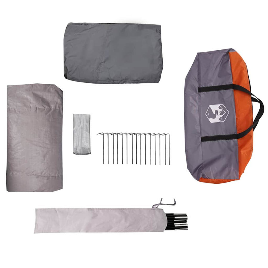 Huisje Tent met dak Grijs en Oranje 405 x 405 x 273 cm