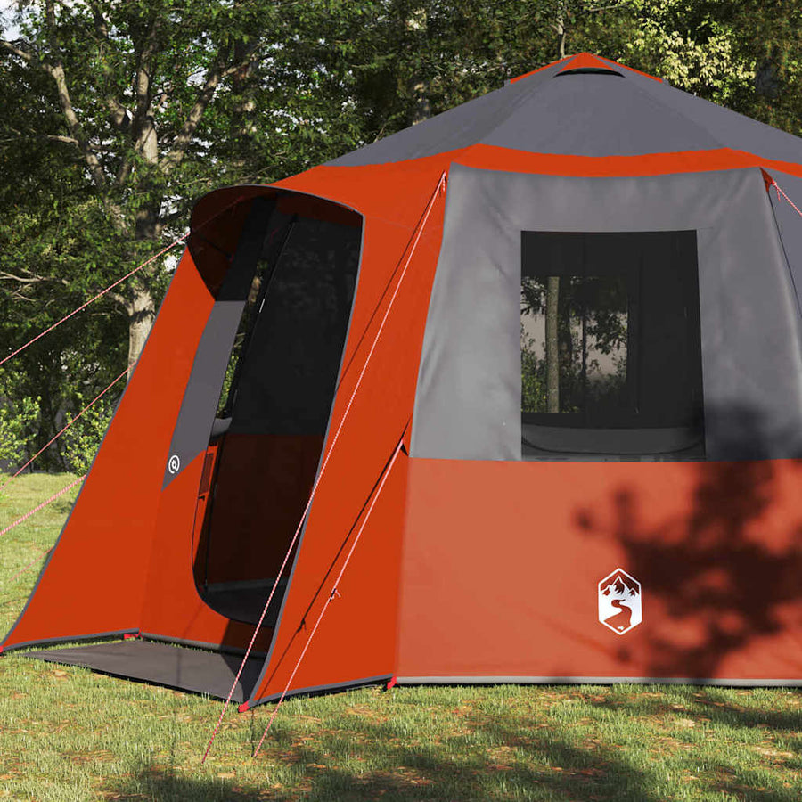 Huisje Tent met dak Grijs en Oranje 405 x 405 x 273 cm
