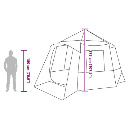 Huisje Tent met dak Grijs en Oranje 405 x 405 x 273 cm