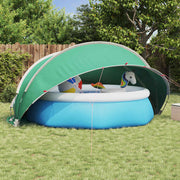 Zwembadkoepel groen 405x405x192 cm polyester
