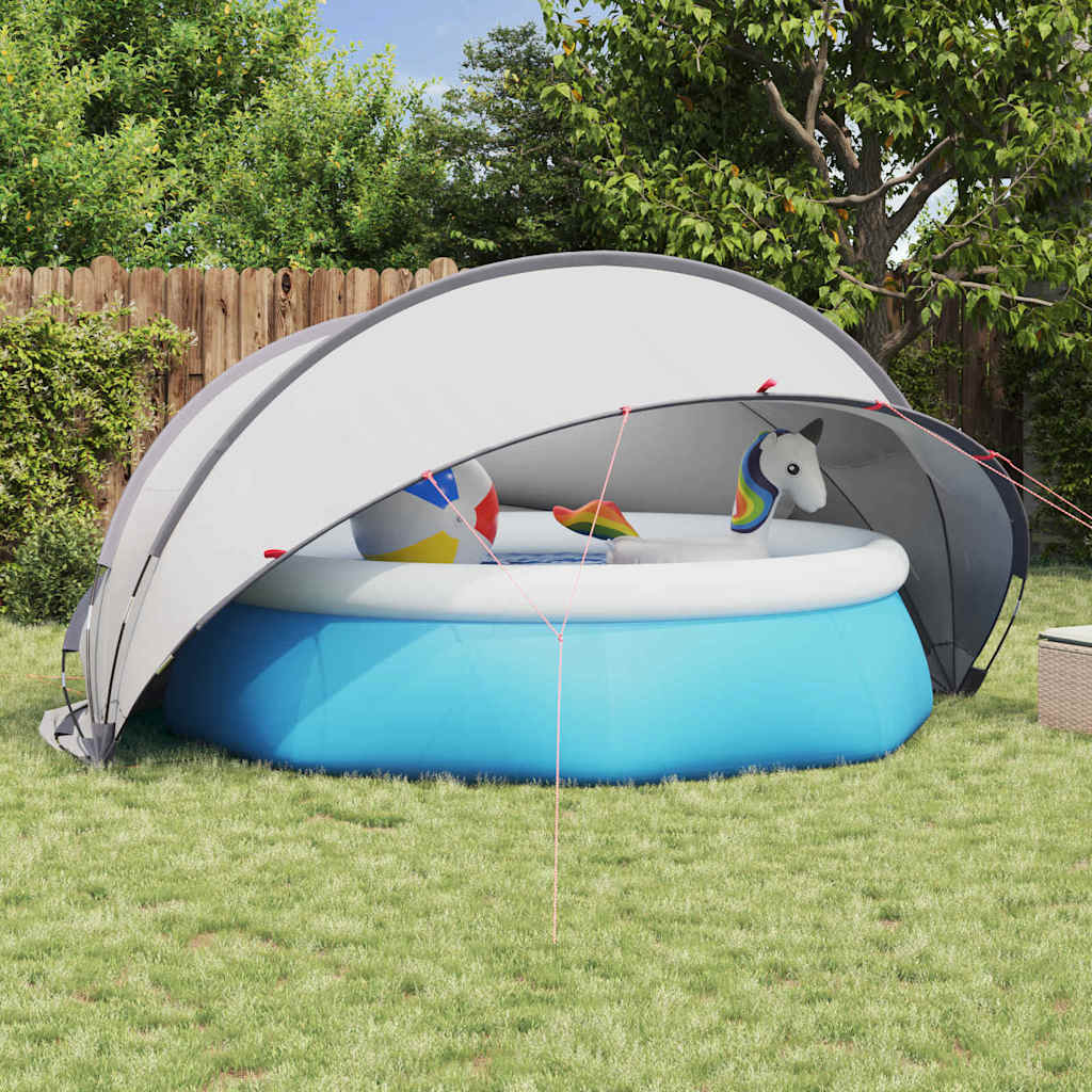 Pooldome Grijs en Oranje 405 x 405 x 192 cm