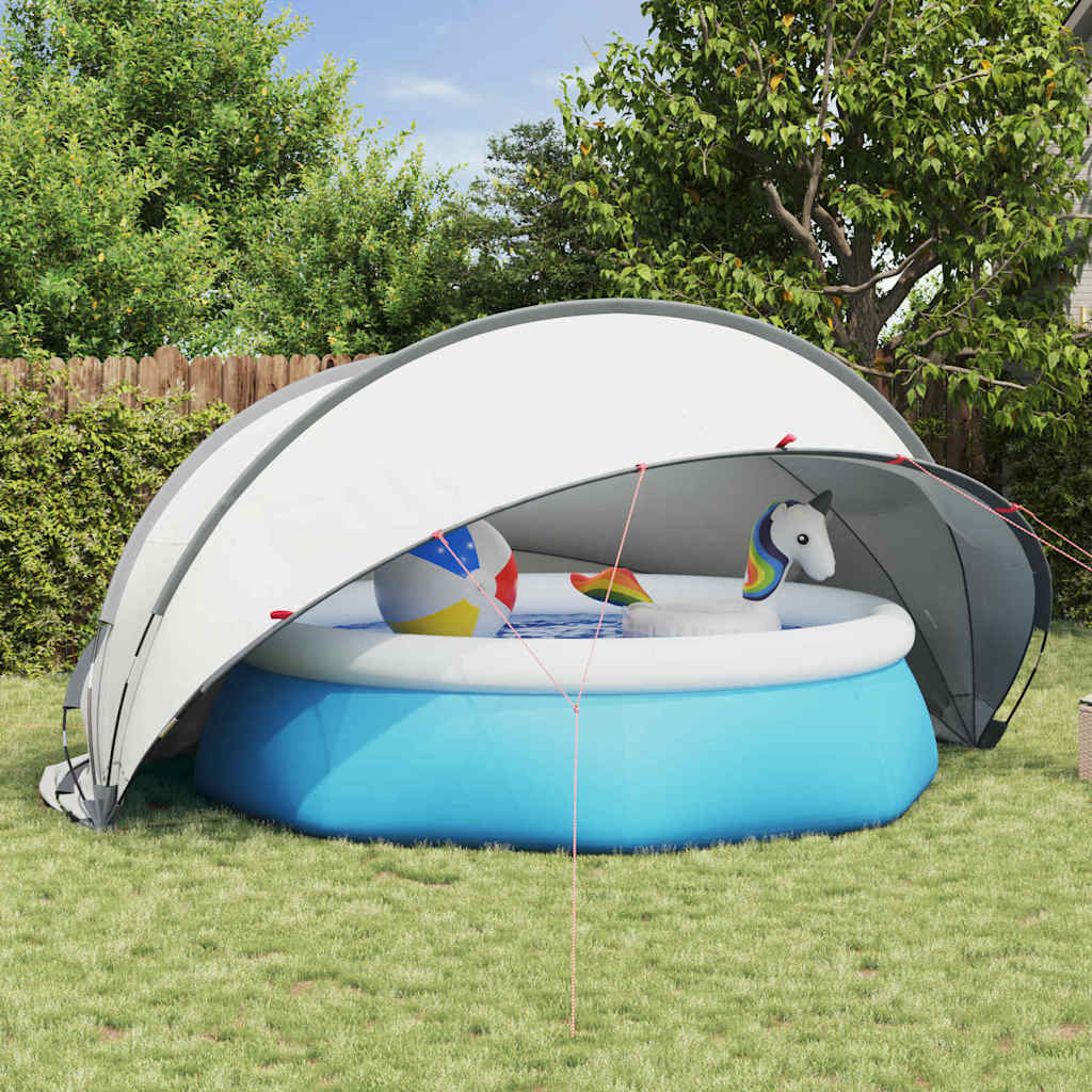 Pooldome Grijs en Oranje 472 x 460 x 229 cm