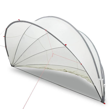 Pooldome Grijs en Oranje 472 x 460 x 229 cm