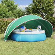 Zwembadkoepel 500x500x236 cm groen polyester