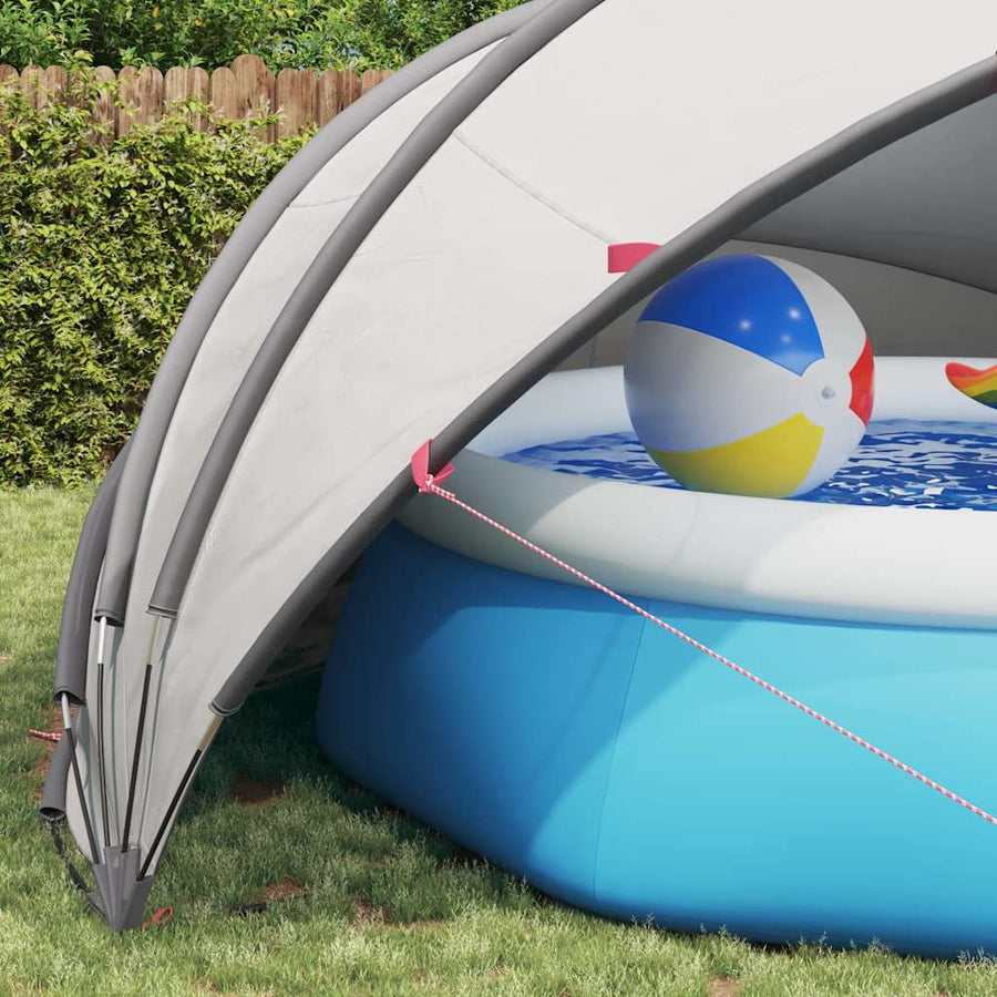 Pooldome Grijs en Oranje 500 x 500 x 236 cm