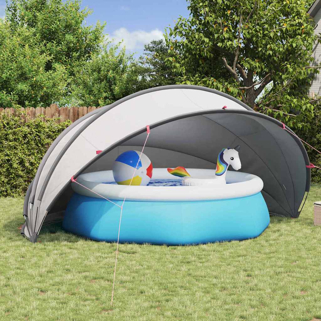 Pooldome Grijs en Oranje 500 x 500 x 236 cm