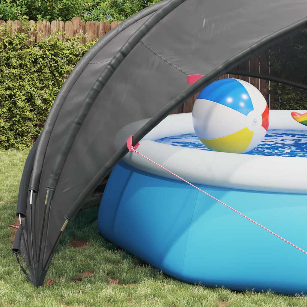 Pooldome 500 x 500 x 236 cm 185T polyester met PU-coating Zwart