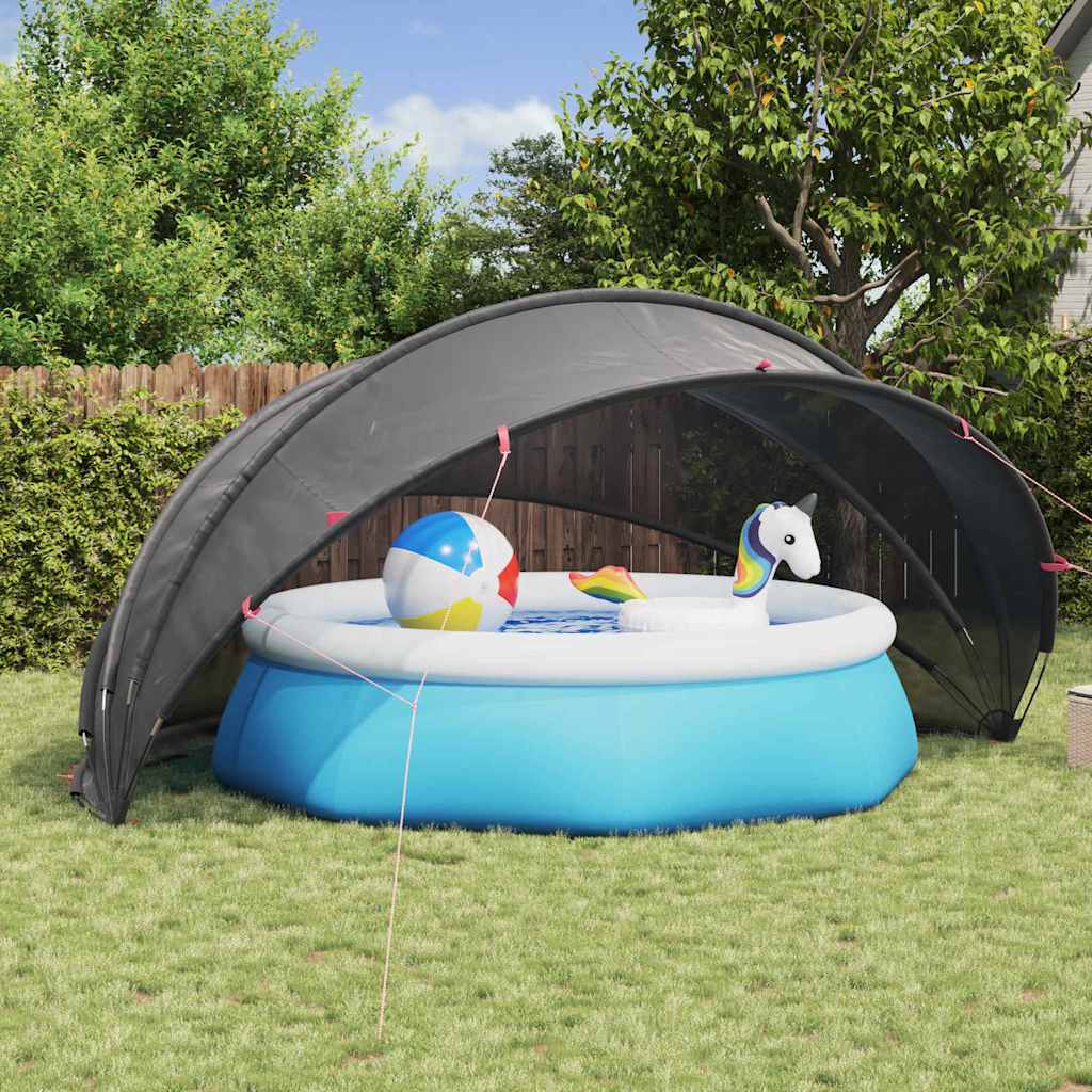 Pooldome 500 x 500 x 236 cm 185T polyester met PU-coating Zwart