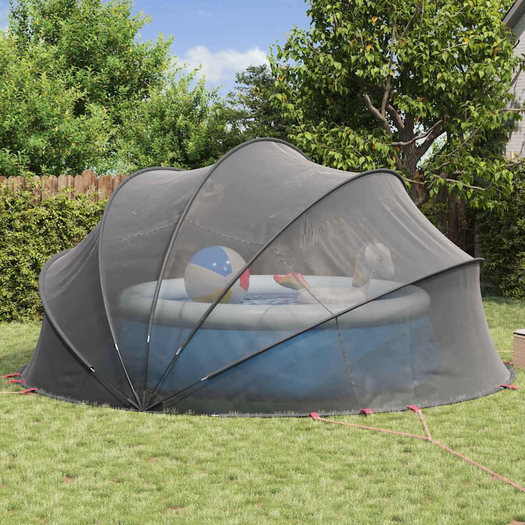 Pooldome 500 x 500 x 236 cm 185T polyester met PU-coating Zwart