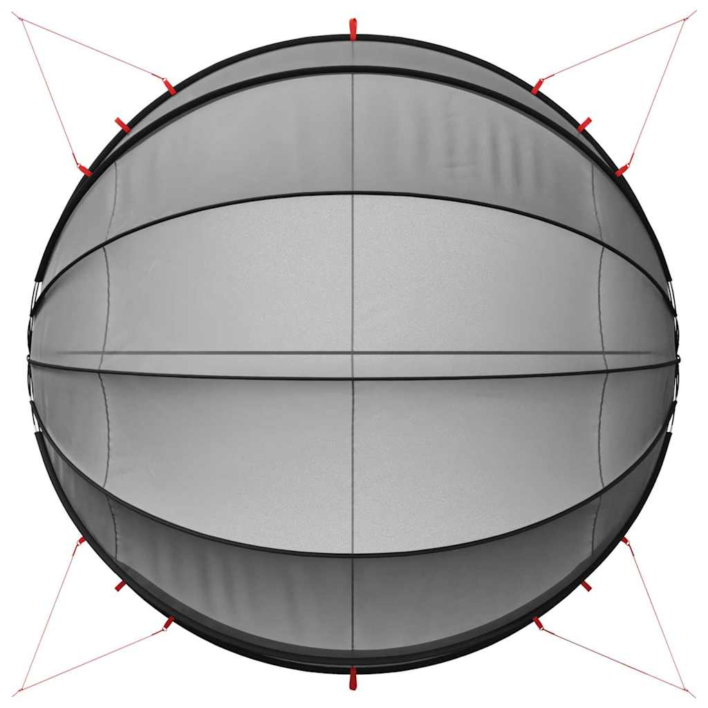 Pooldome 500 x 500 x 236 cm 185T polyester met PU-coating Zwart