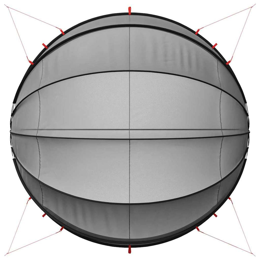 Pooldome 500 x 500 x 236 cm 185T polyester met PU-coating Zwart