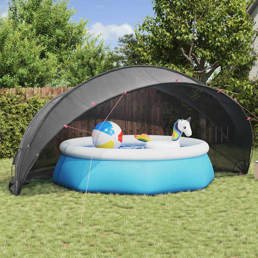 Pooldome 546 x 516 x 250 cm 185T polyester met PU-coating Zwart