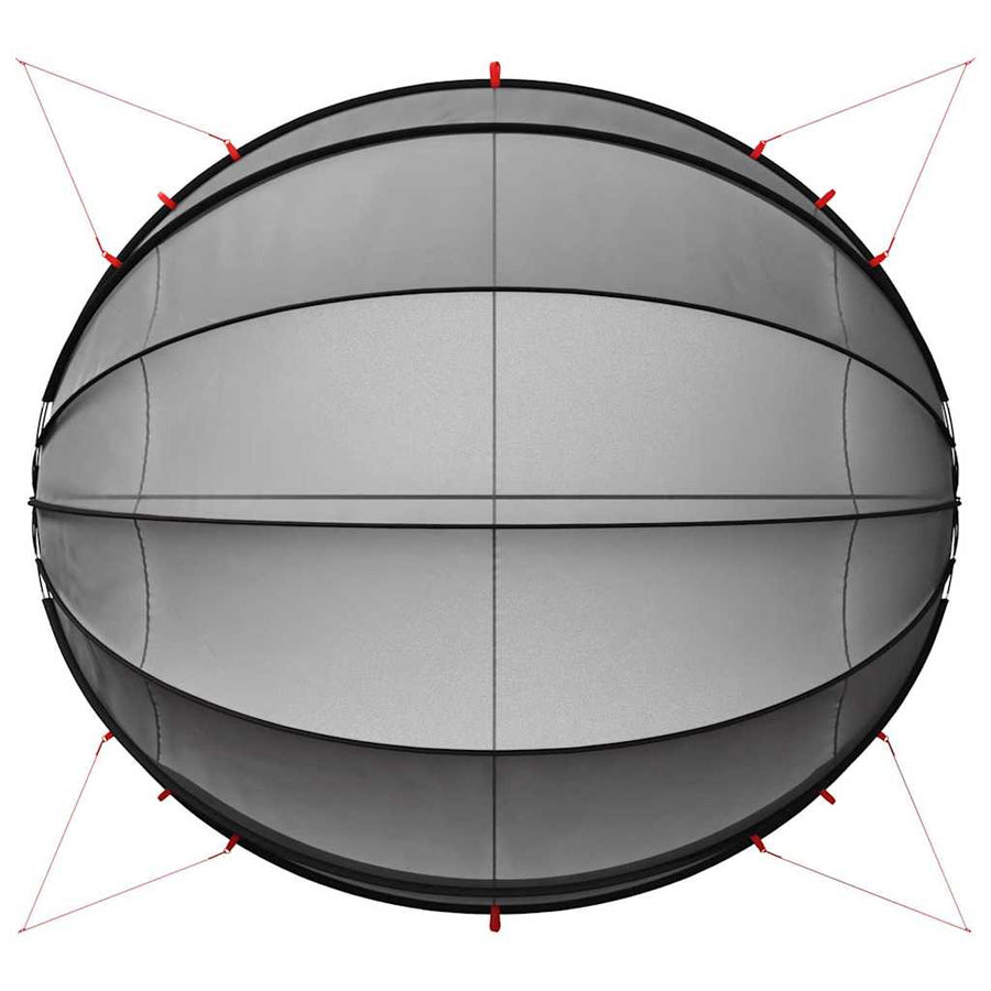 Pooldome 546 x 516 x 250 cm 185T polyester met PU-coating Zwart