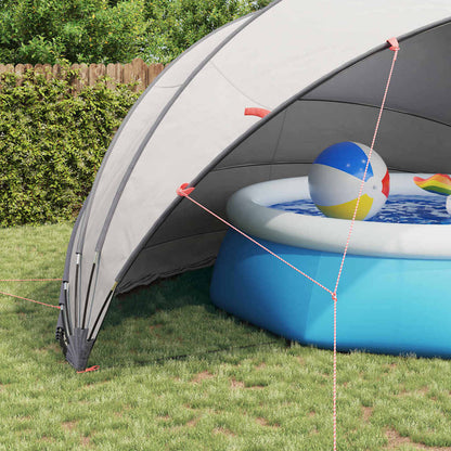 Pooldome Grijs en Oranje 592 x 590 x 275 cm