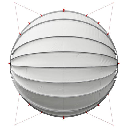 Pooldome Grijs en Oranje 592 x 590 x 275 cm