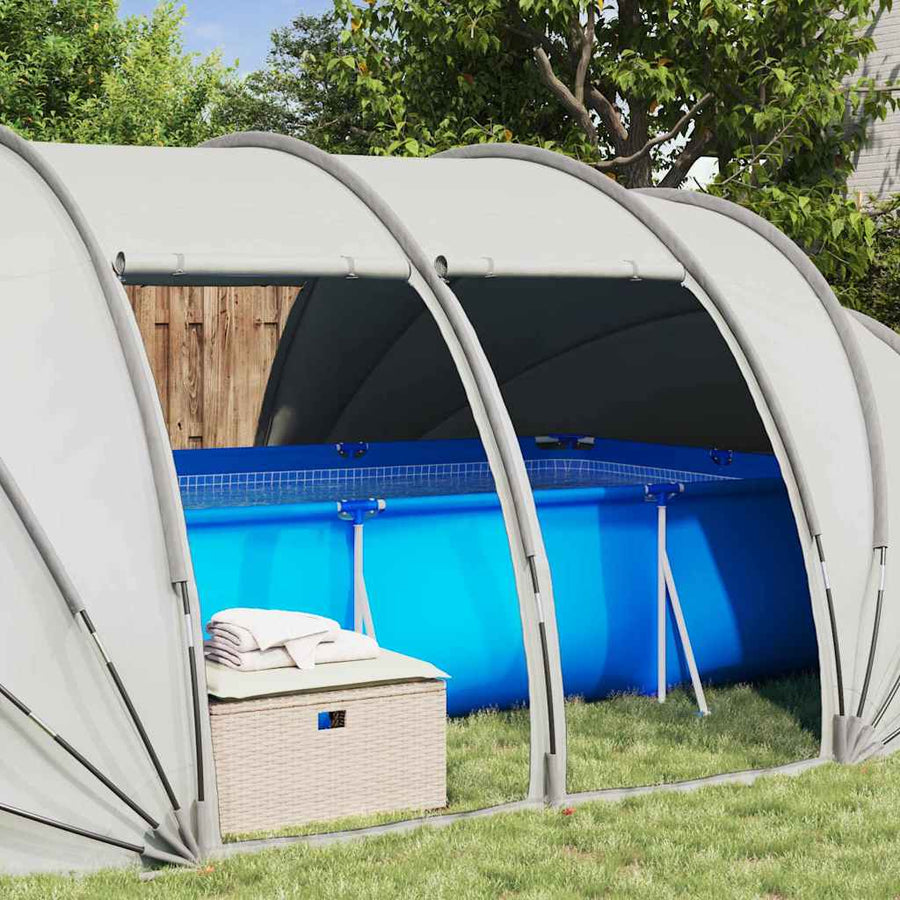 Zwembad Tent Koepel Grijs 538 x 440 x 204 cm