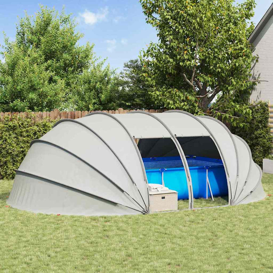 Zwembad Tent Koepel Grijs 538 x 440 x 204 cm