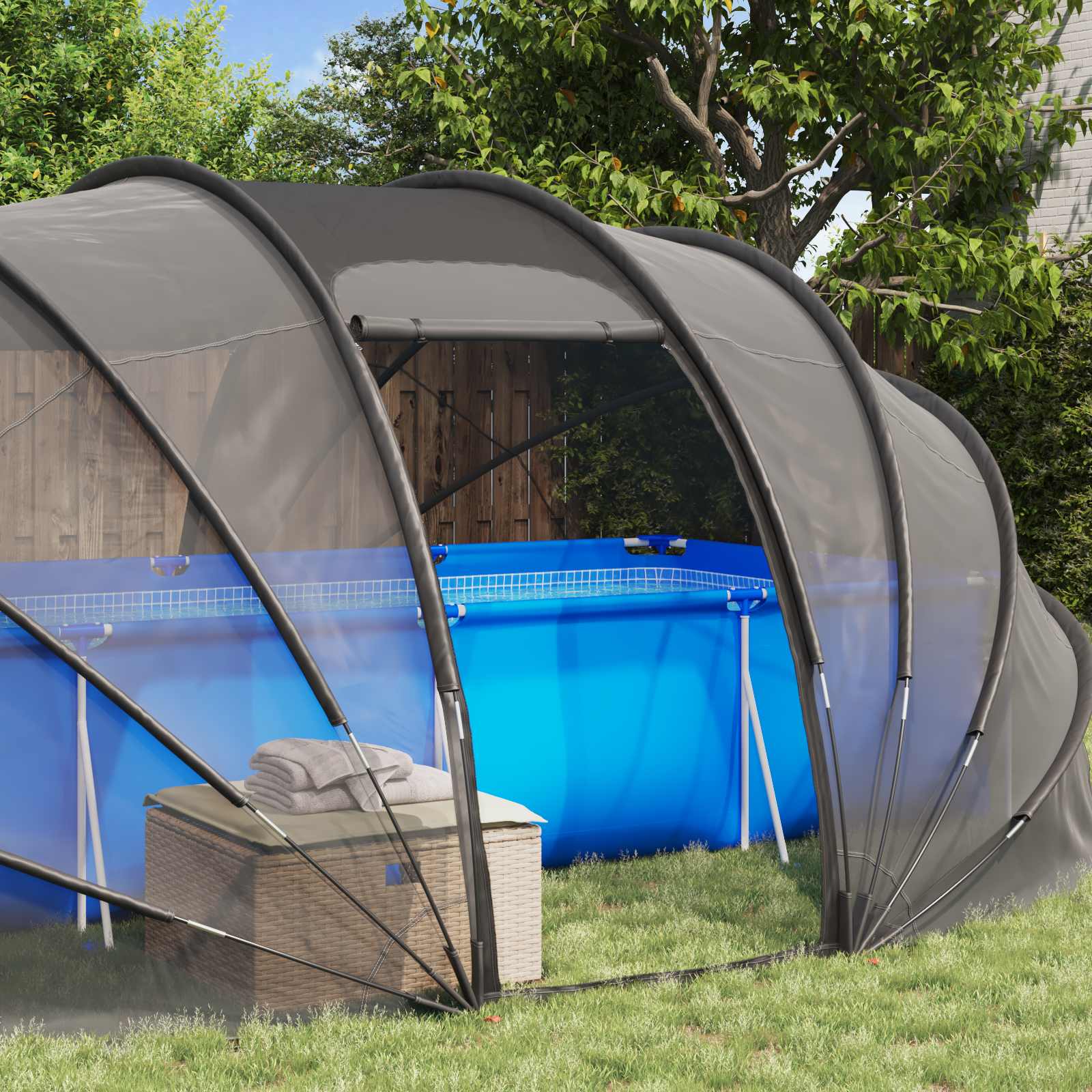 Zwembad Tent Koepel Doorzichtig 538 x 440 x 204 cm