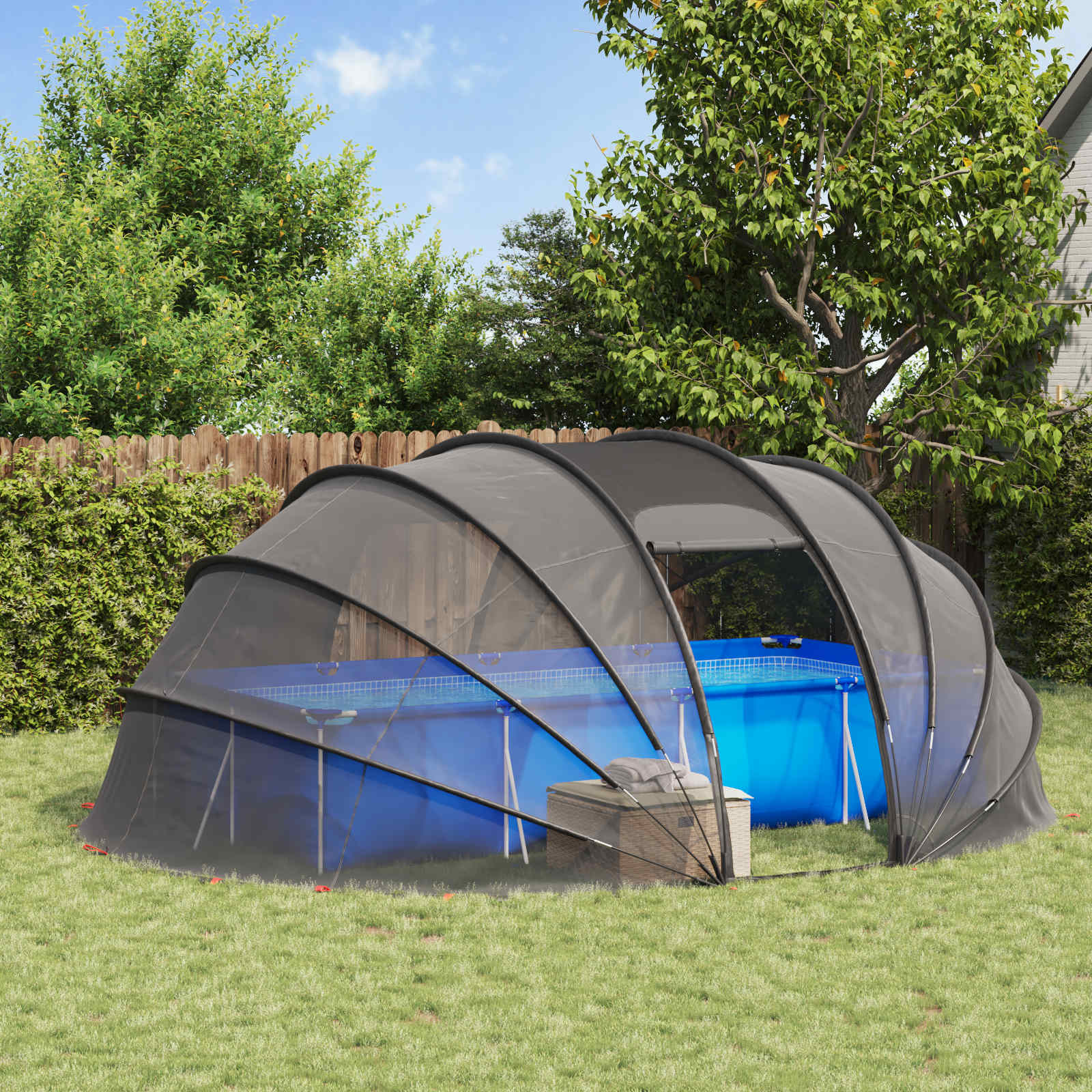 Zwembad Tent Koepel Doorzichtig 538 x 440 x 204 cm