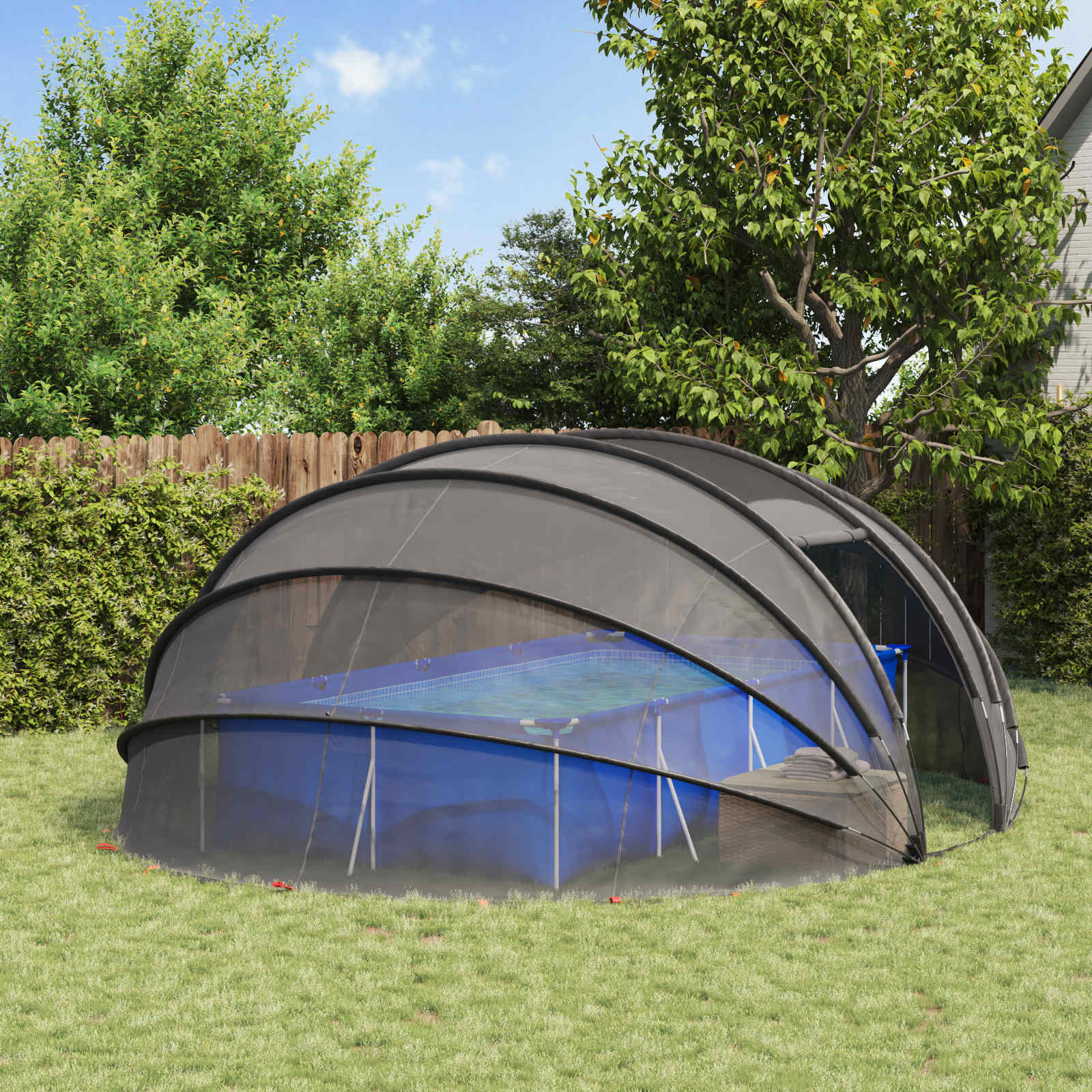 Zwembad Tent Koepel Doorzichtig 538 x 440 x 204 cm