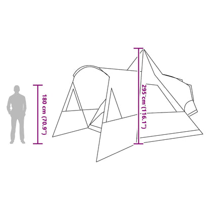 Teepee Tent met dak met opslag Blauw 720 x 465 x 295 cm