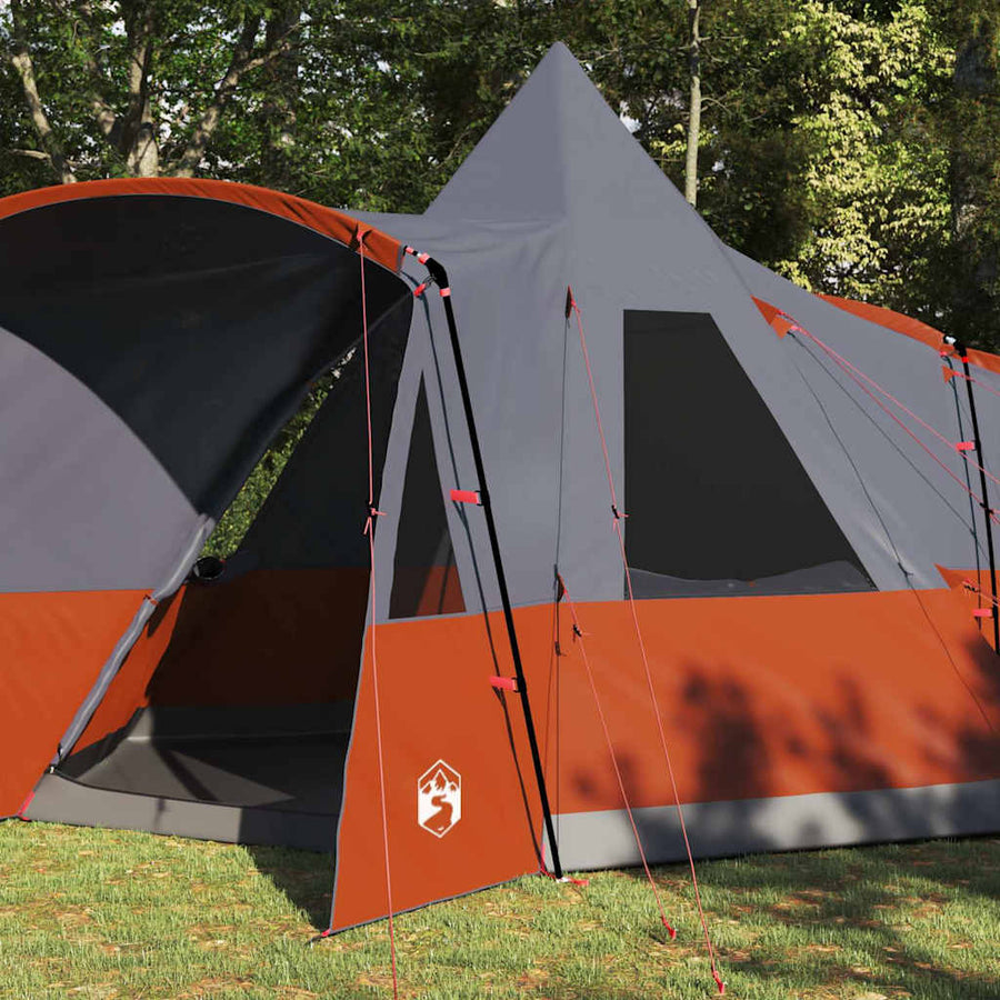 Teepee Tent met dak Grijs en Oranje 720 x 465 x 295 cm