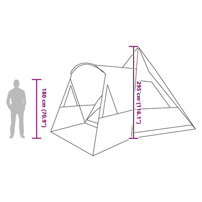 Teepee Tent met dak met opslag Groen 545 x 450 x 295 cm