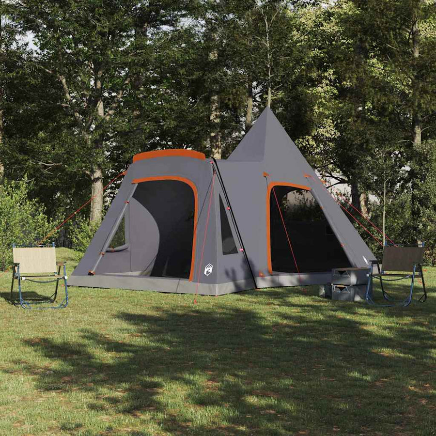 Teepee Tent met dak Grijs en Oranje 545 x 450 x 295 cm