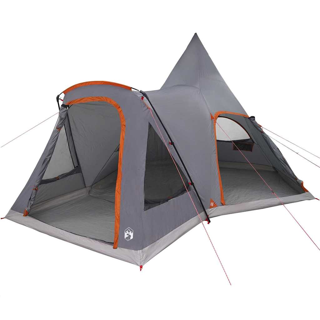 Teepee Tent met dak Grijs en Oranje 545 x 450 x 295 cm