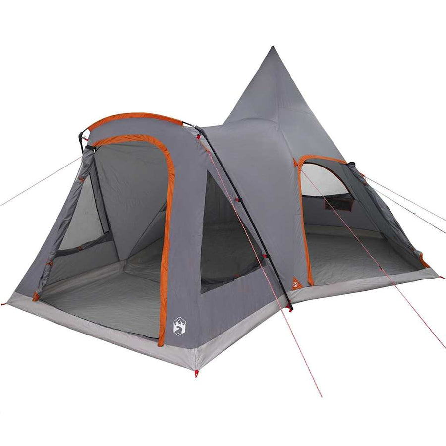 Teepee Tent met dak Grijs en Oranje 545 x 450 x 295 cm