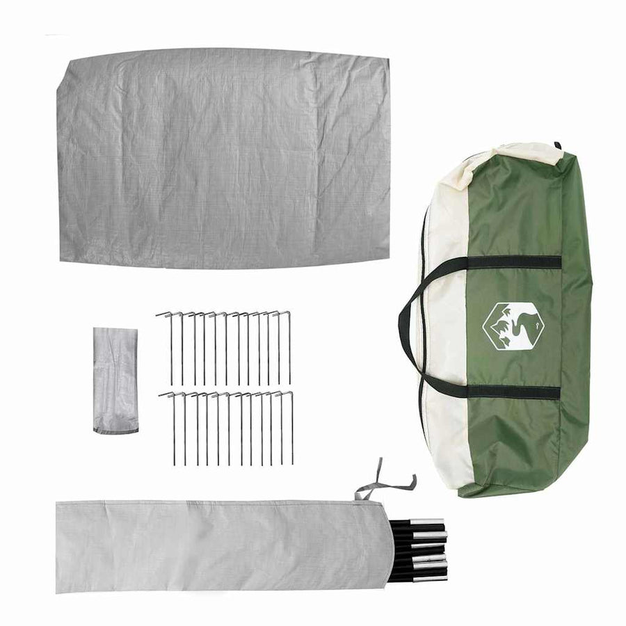 Tunneltent met dak met opslag Groen 710 x 460 x 245 cm