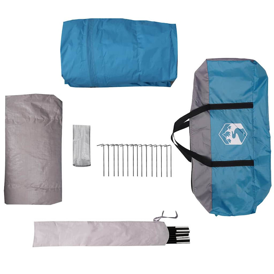 Tunneltent met dak met opslag Blauw 710 x 460 x 245 cm