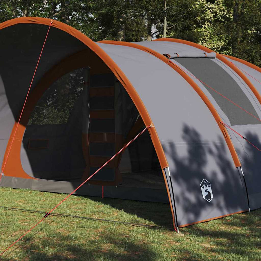 Tunneltent met dak Grijs en Oranje 710 x 460 x 245 cm