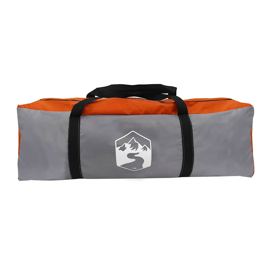 Tent met dak met opslag Grijs en Oranje 680 x 510 x 210 cm