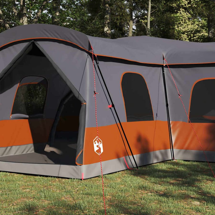 Tent met dak met opslag Grijs en Oranje 680 x 510 x 210 cm