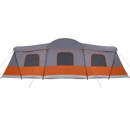 Tent met dak met opslag Grijs en Oranje 680 x 510 x 210 cm