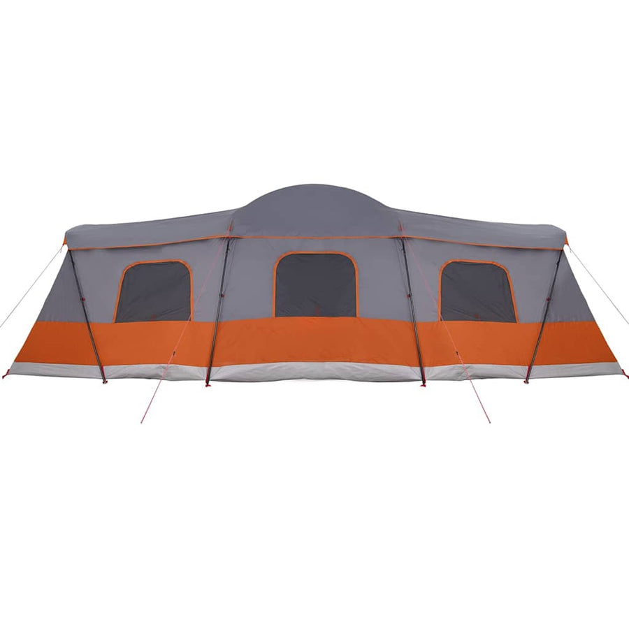 Tent met dak met opslag Grijs en Oranje 680 x 510 x 210 cm