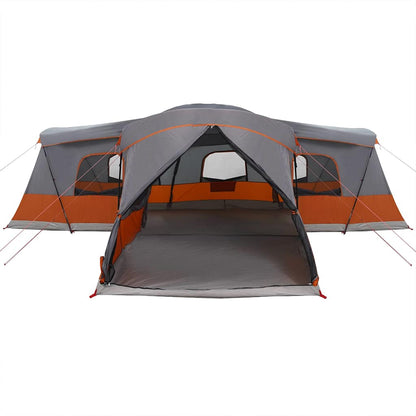Tent met dak met opslag Grijs en Oranje 680 x 510 x 210 cm