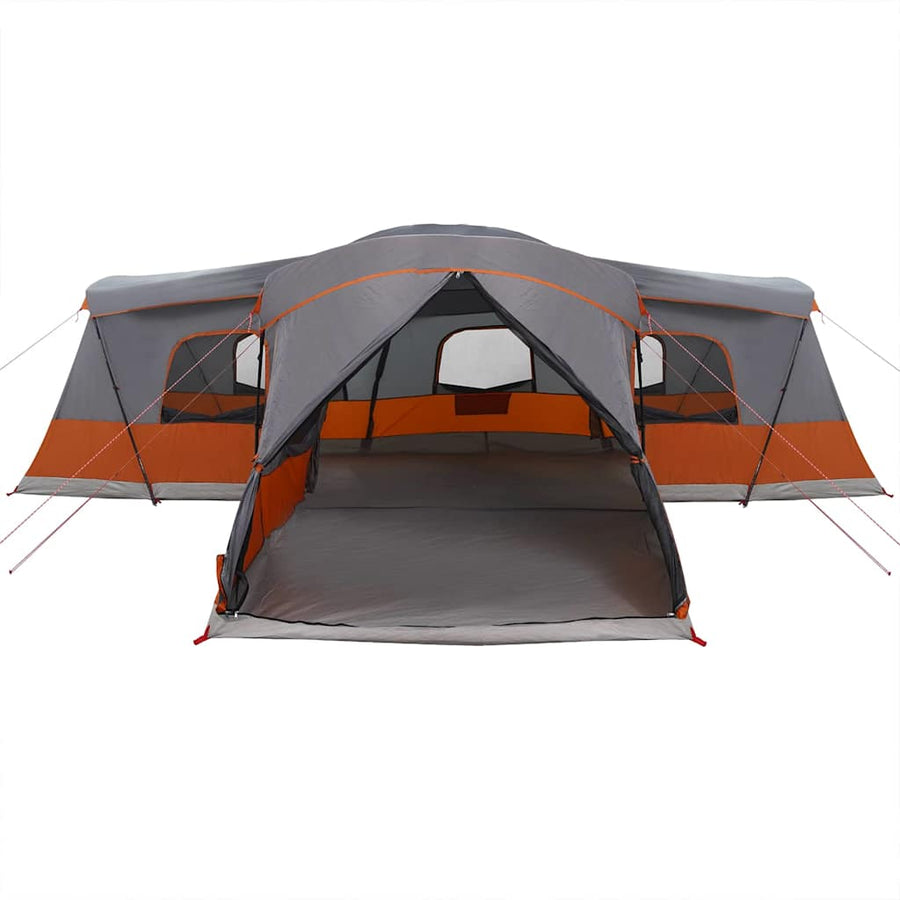 Tent met dak met opslag Grijs en Oranje 680 x 510 x 210 cm