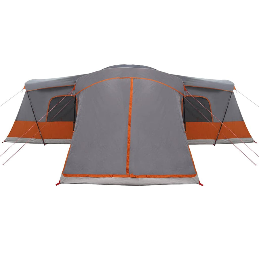 Tent met dak met opslag Grijs en Oranje 680 x 510 x 210 cm