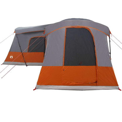 Tent met dak met opslag Grijs en Oranje 680 x 510 x 210 cm