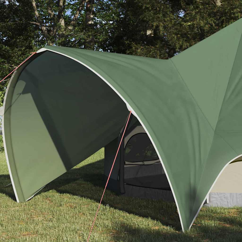 Teepee Tent met dak Groen en Grijs 600 x 600 x 347 cm