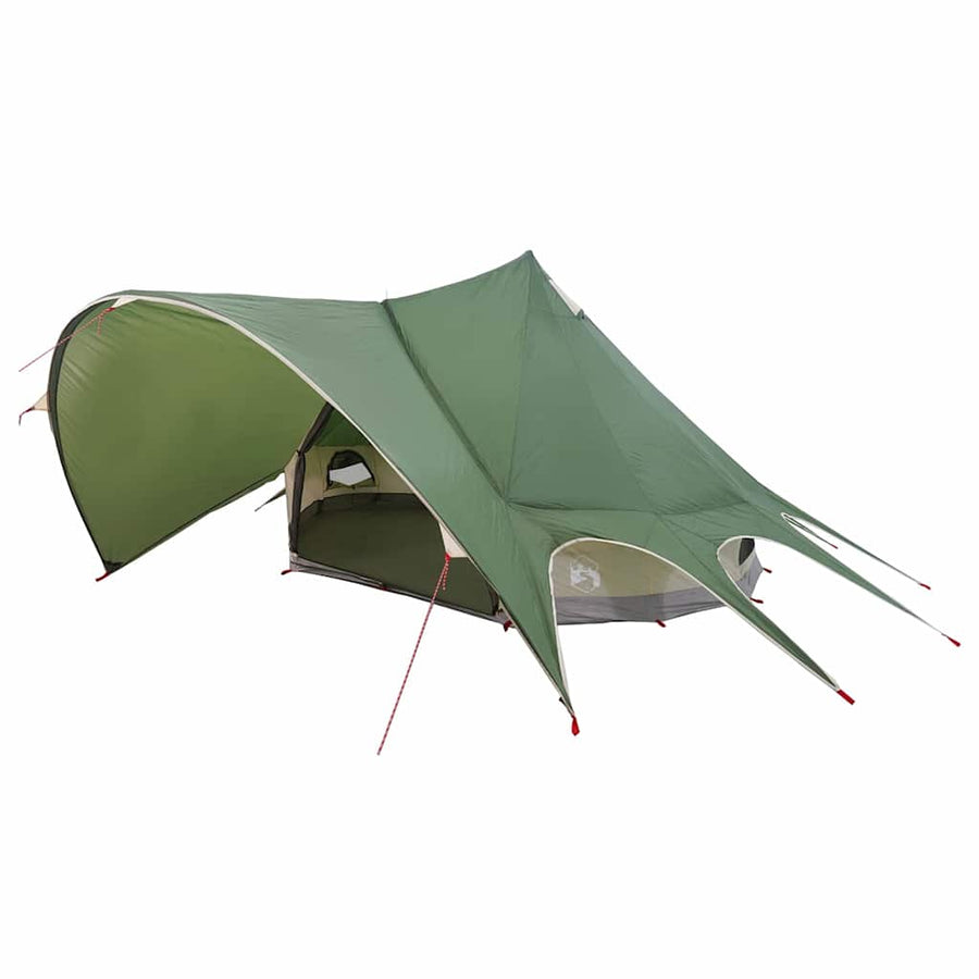Teepee Tent met dak Groen en Grijs 600 x 600 x 347 cm