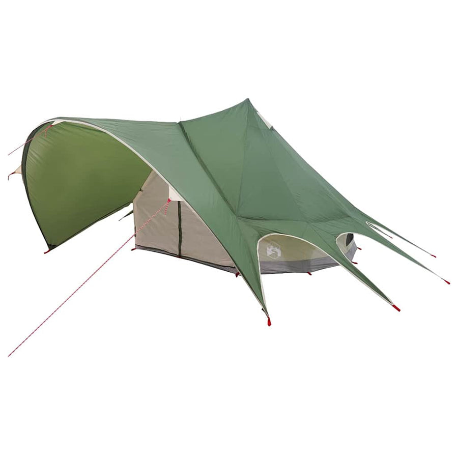 Teepee Tent met dak Groen en Grijs 600 x 600 x 347 cm