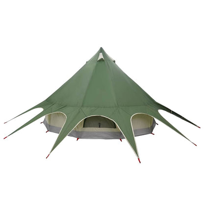 Teepee Tent met dak Groen en Grijs 600 x 600 x 347 cm